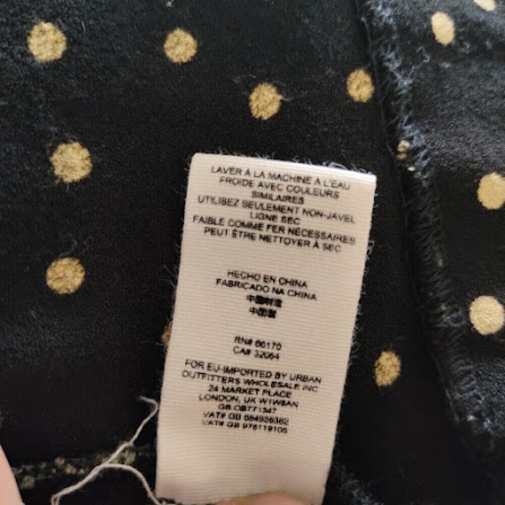 FREE PEOPLE | Polka Dot Cherry Print Midi Dress Lace-Up Corset Retro Mod 8 - Picture 13 of 15